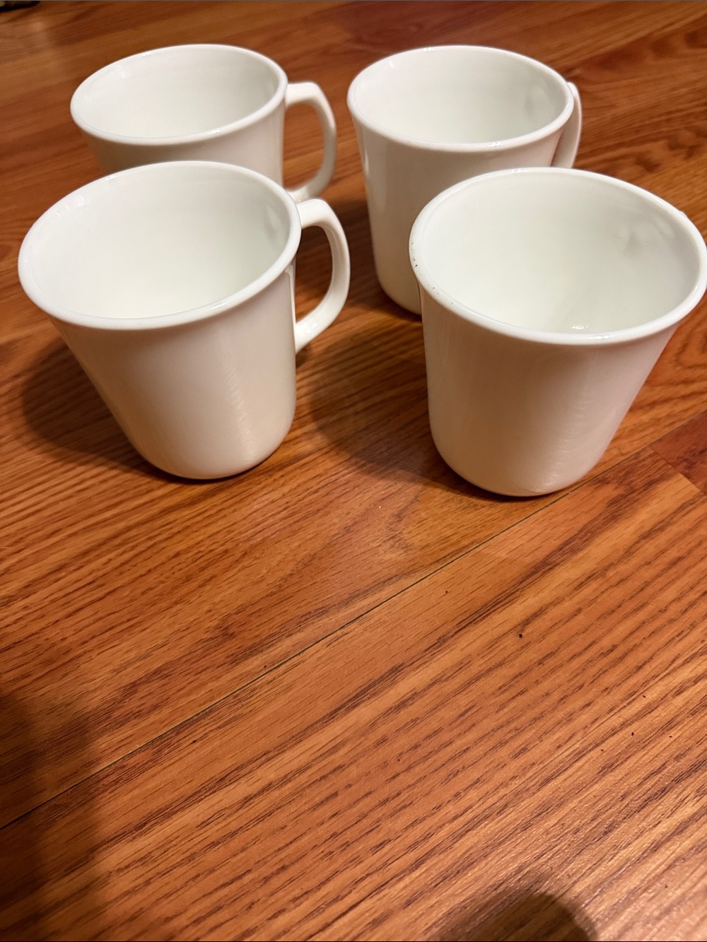 Corningware White Ceramic Mugs - Set of 4 vintage set